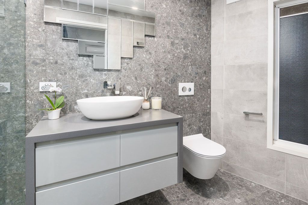  Bathroom  Renovation Brisbane  Grey Modern Style Bathroom  